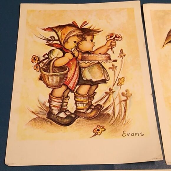 Charming Vintage Hummel Art Prints Set (5) Evans Stapco Litho in USA - Picture 2 of 10